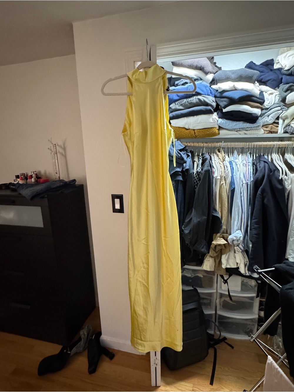 Steve Madden Butter Yellow Halter Maxi Dress